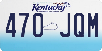 KY license plate 470JQM