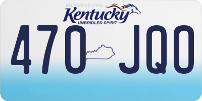 KY license plate 470JQO