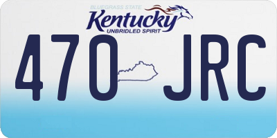 KY license plate 470JRC