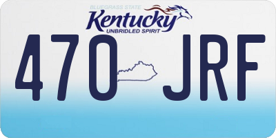 KY license plate 470JRF