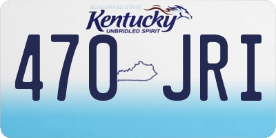 KY license plate 470JRI