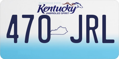 KY license plate 470JRL