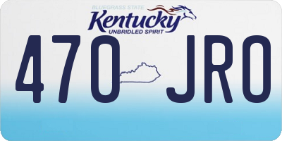 KY license plate 470JRO