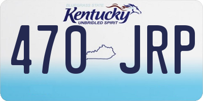 KY license plate 470JRP