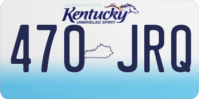 KY license plate 470JRQ