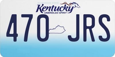 KY license plate 470JRS