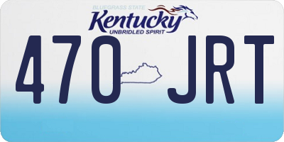 KY license plate 470JRT