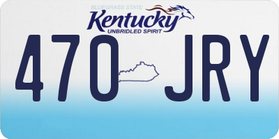KY license plate 470JRY