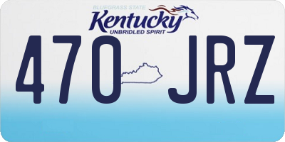 KY license plate 470JRZ