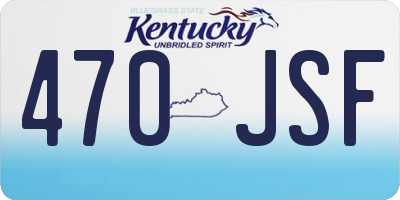 KY license plate 470JSF