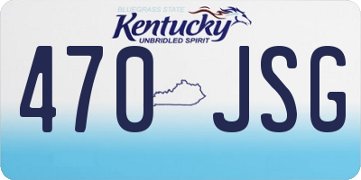 KY license plate 470JSG