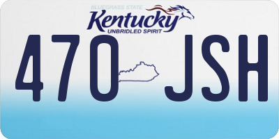 KY license plate 470JSH