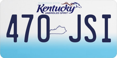 KY license plate 470JSI
