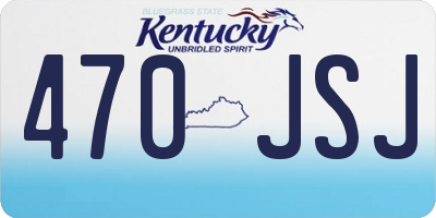 KY license plate 470JSJ
