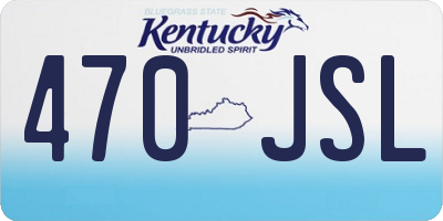 KY license plate 470JSL