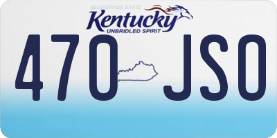 KY license plate 470JSO