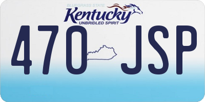 KY license plate 470JSP