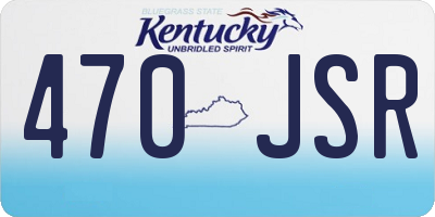 KY license plate 470JSR