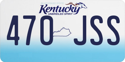 KY license plate 470JSS