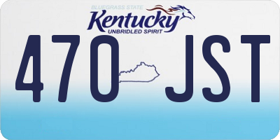 KY license plate 470JST