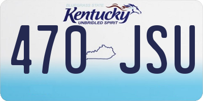 KY license plate 470JSU