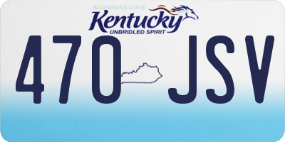 KY license plate 470JSV