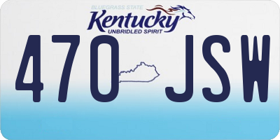 KY license plate 470JSW