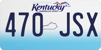 KY license plate 470JSX