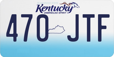 KY license plate 470JTF