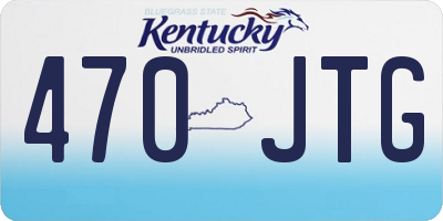 KY license plate 470JTG
