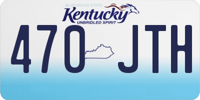 KY license plate 470JTH