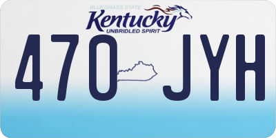 KY license plate 470JYH