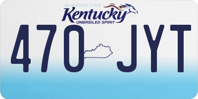 KY license plate 470JYT