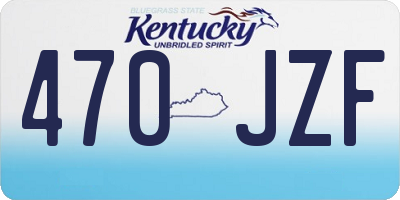 KY license plate 470JZF