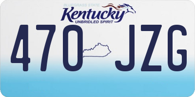 KY license plate 470JZG