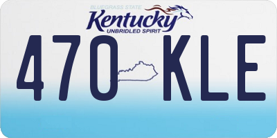 KY license plate 470KLE