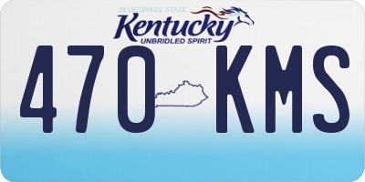 KY license plate 470KMS