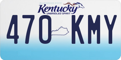 KY license plate 470KMY