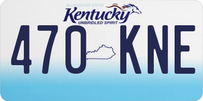 KY license plate 470KNE