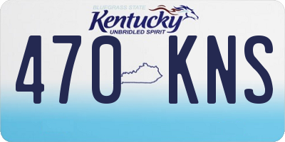 KY license plate 470KNS