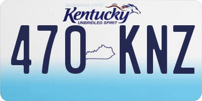 KY license plate 470KNZ