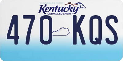 KY license plate 470KQS