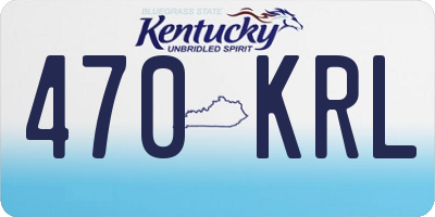 KY license plate 470KRL