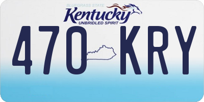 KY license plate 470KRY