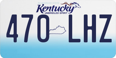 KY license plate 470LHZ