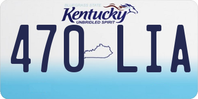 KY license plate 470LIA