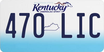 KY license plate 470LIC