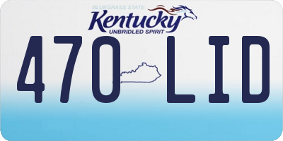 KY license plate 470LID