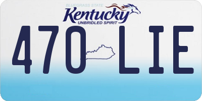 KY license plate 470LIE