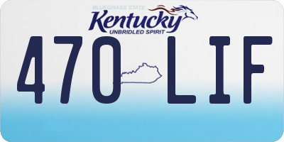 KY license plate 470LIF